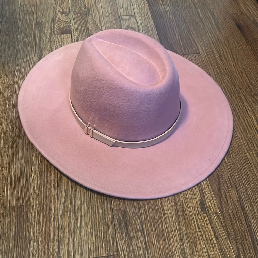 Pink fedora hat